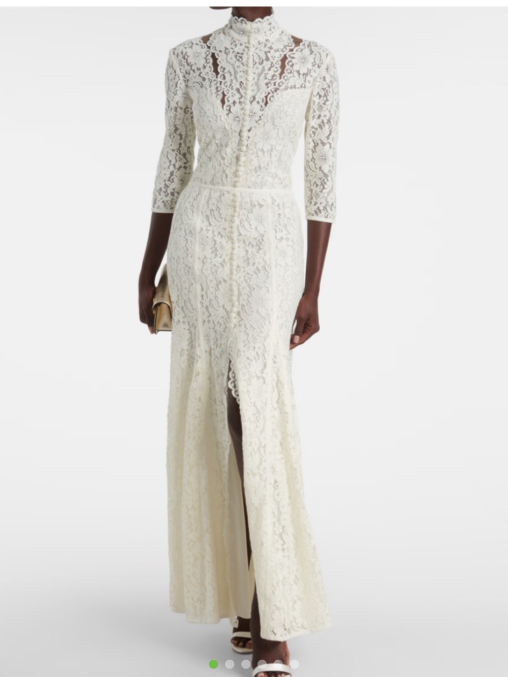 Costarellos White Lace Dress